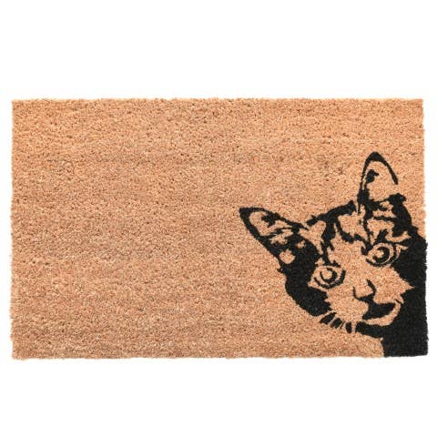 RB228 - Coir Doormat Peek-A-Boo Cat
