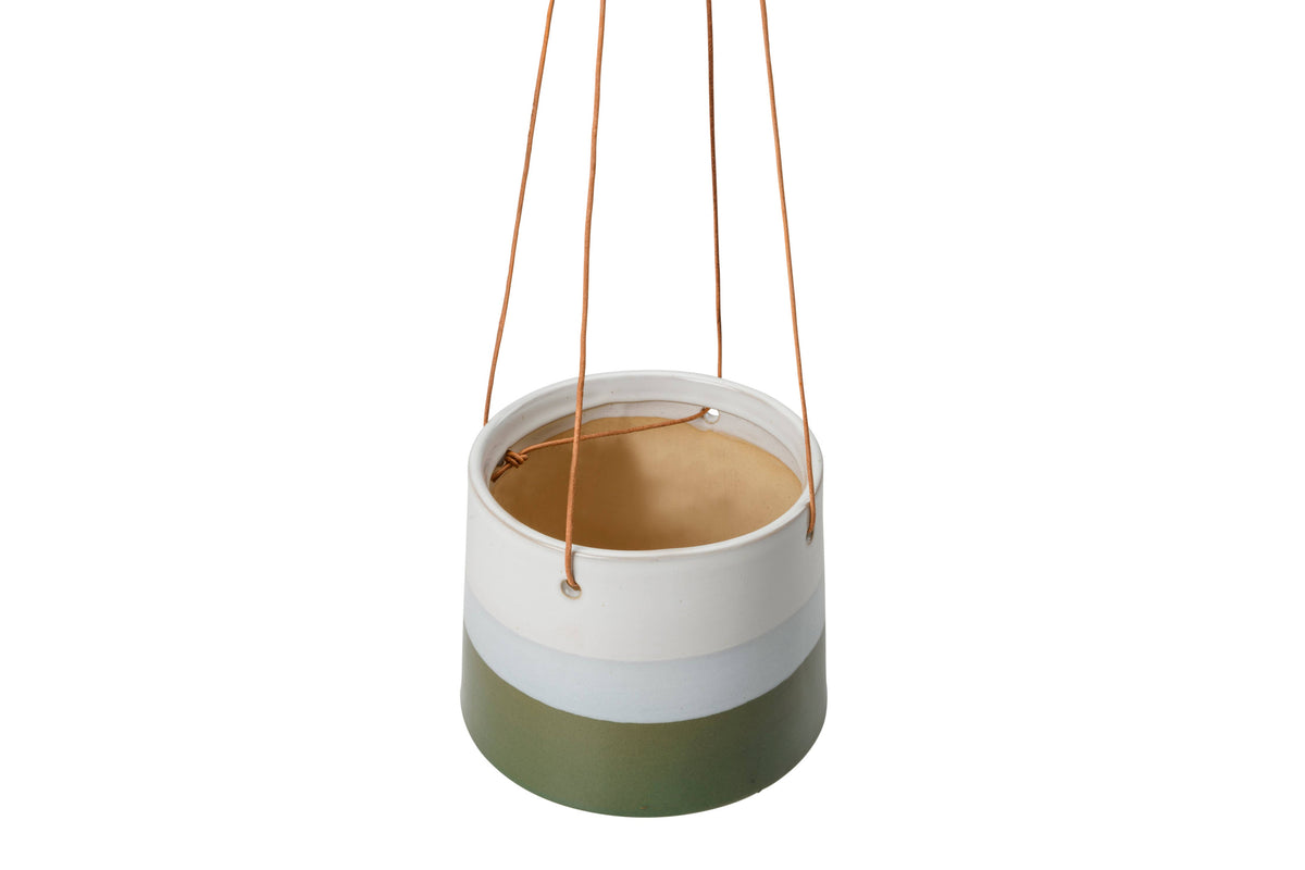 Collectors Hanging Pot Blue and Green 12.5cm