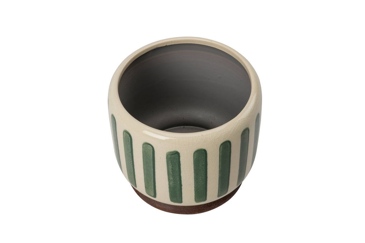 Collectors Indoor Pot 10cm Green Stripe