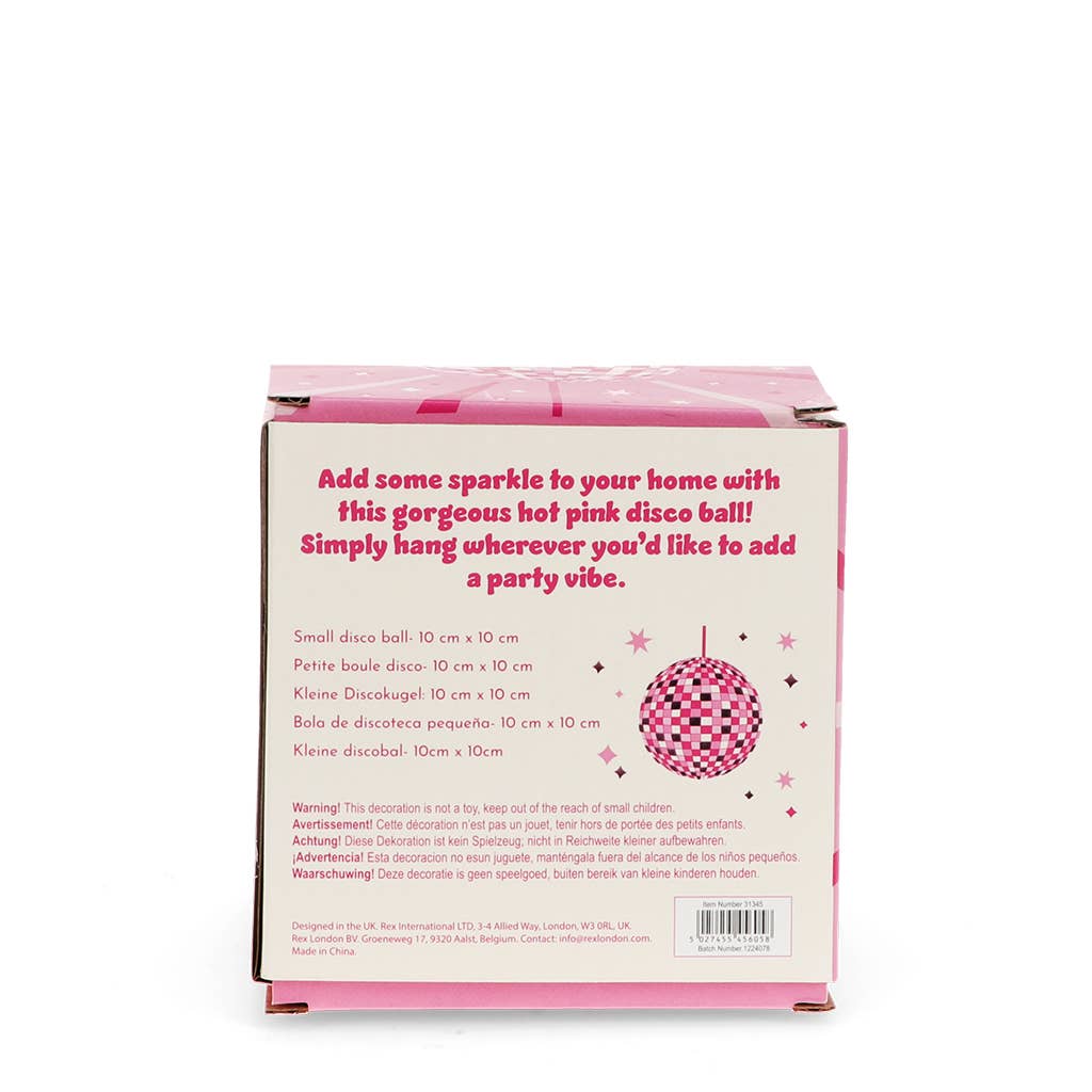 Hanging disco ball (10cm) - Pink
