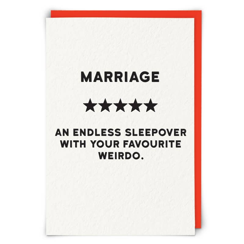 Marriage Star Greetings Card