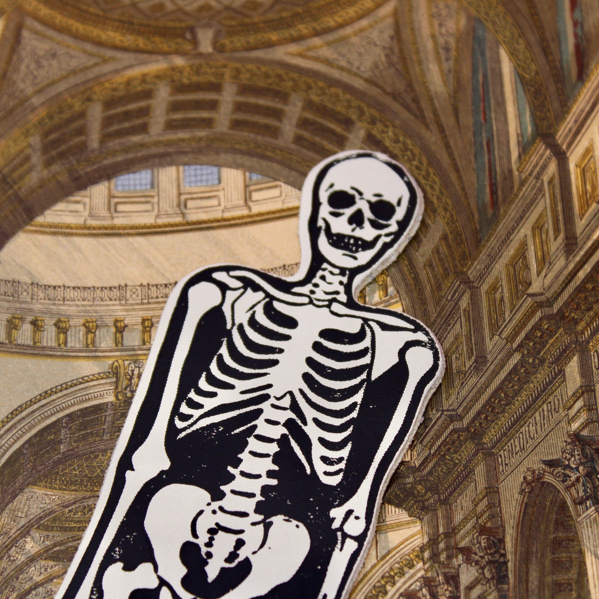 Skeleton Bookmark - You Read Right Through Me: Black