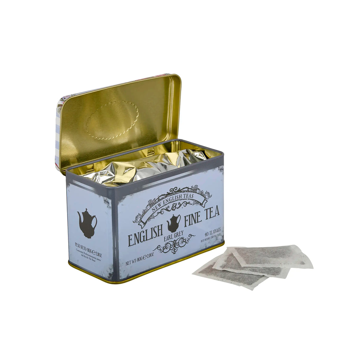 Vintage Floral 40 Teabag Tin - Earl Grey