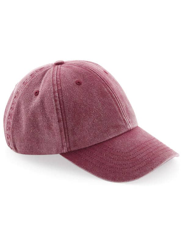 Beechfield Low Profile Vintage Cap | Unisex | Heavy Washed Cotton | 19 Colours | One Size: Vintage Black / One Size