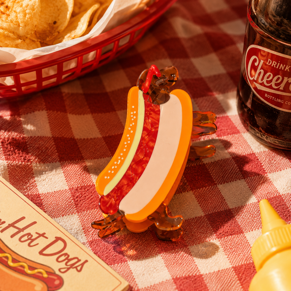 Sausage Hotdog Novelty Hairclip