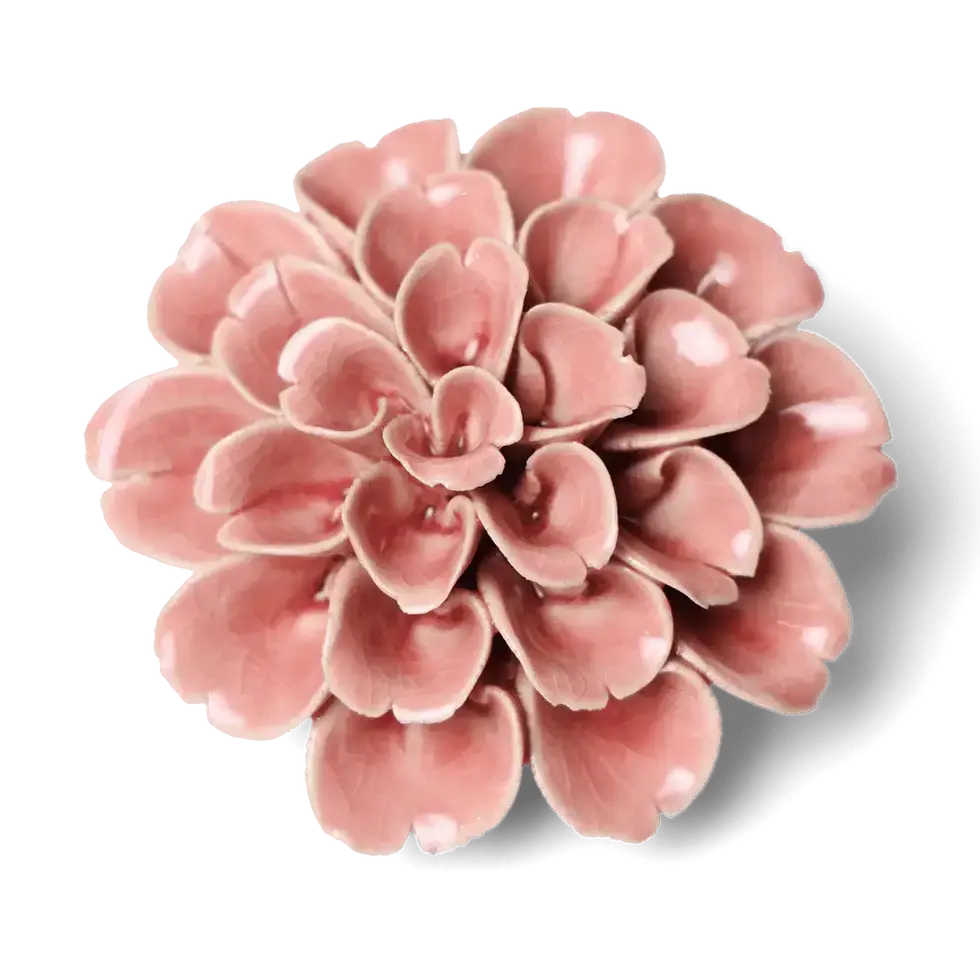 English Garden Ceramic Flower Champagne Pink Hydrangea -EG36: Flower Pink