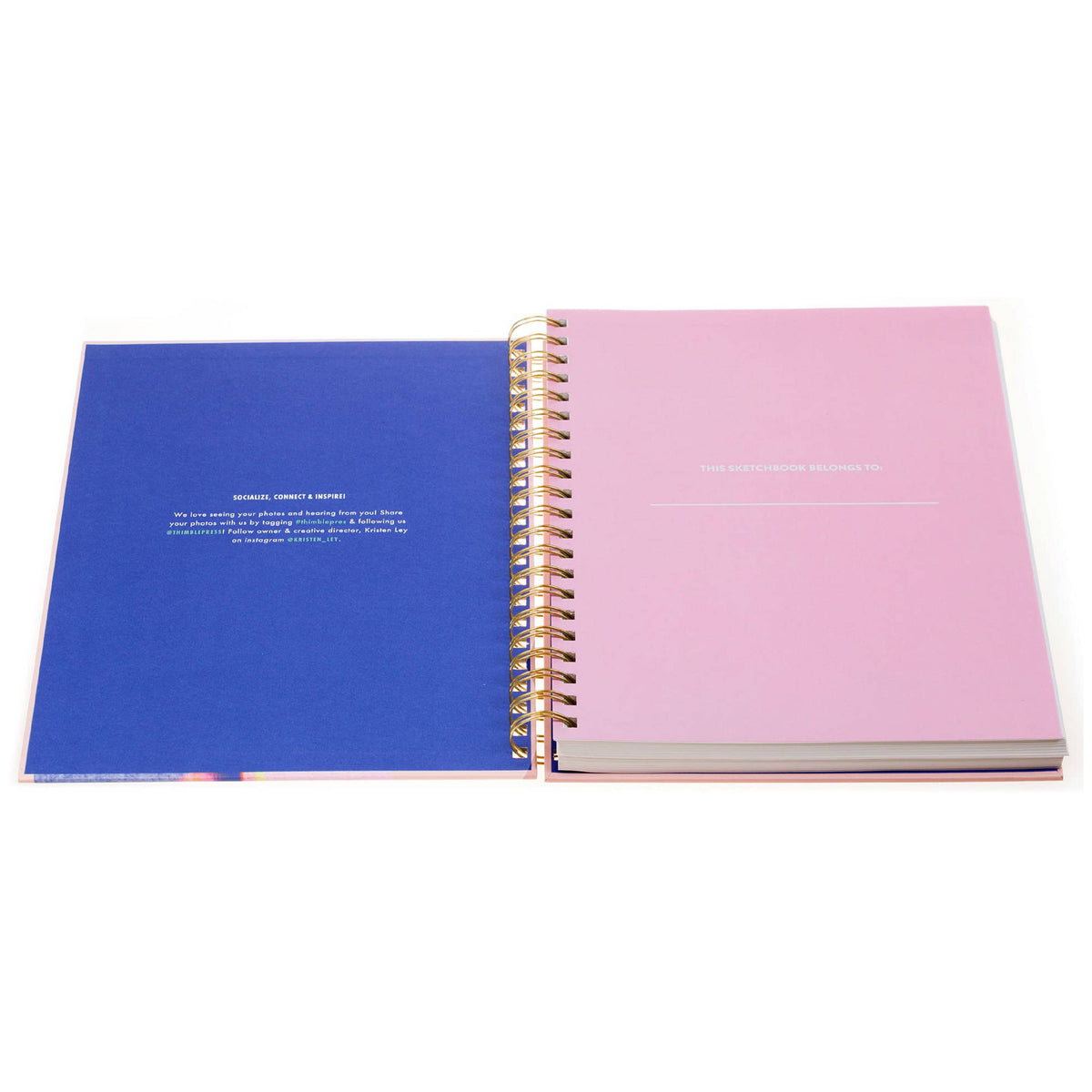 Éccolo Hardcover Wirebound Sketchbook - Pink Paint - 8X11"