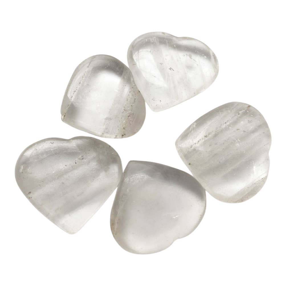 Small Crystal Heart, 3cm: Clear Quartz