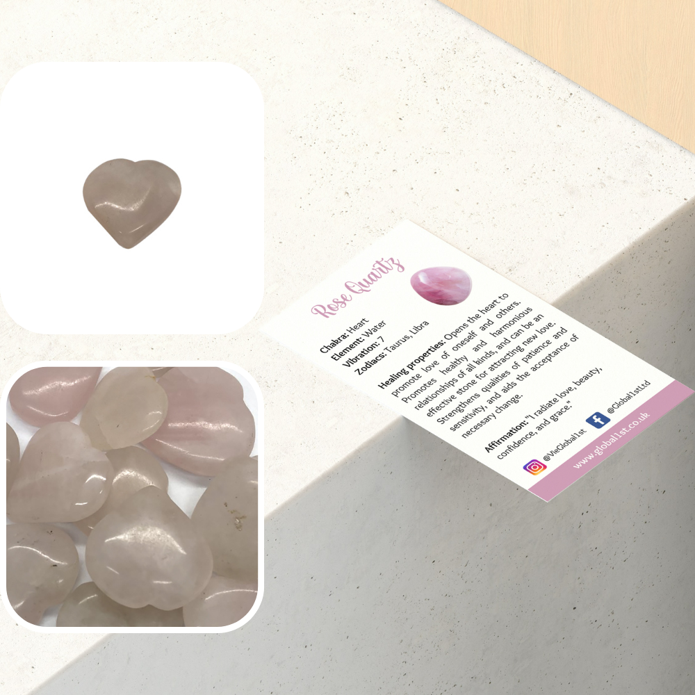 Small Crystal Heart, 3cm: Tiger's Eye