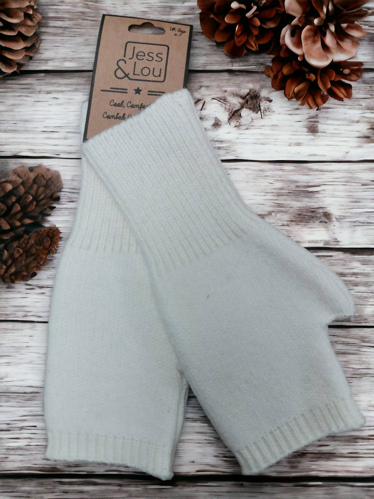 Warm & Classic: Plain Knit Fingerless Gloves: Black