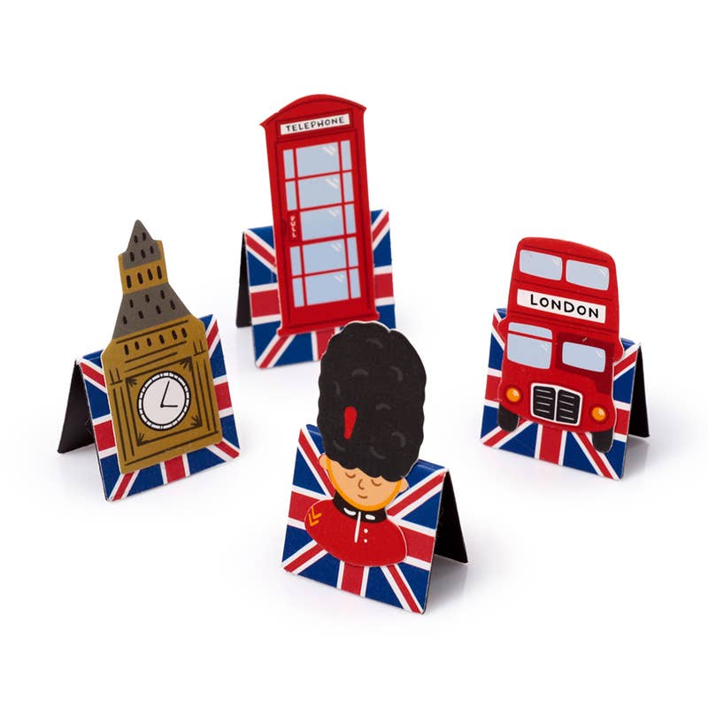 London Souvenir Shaped Magnetic Bookmark Set