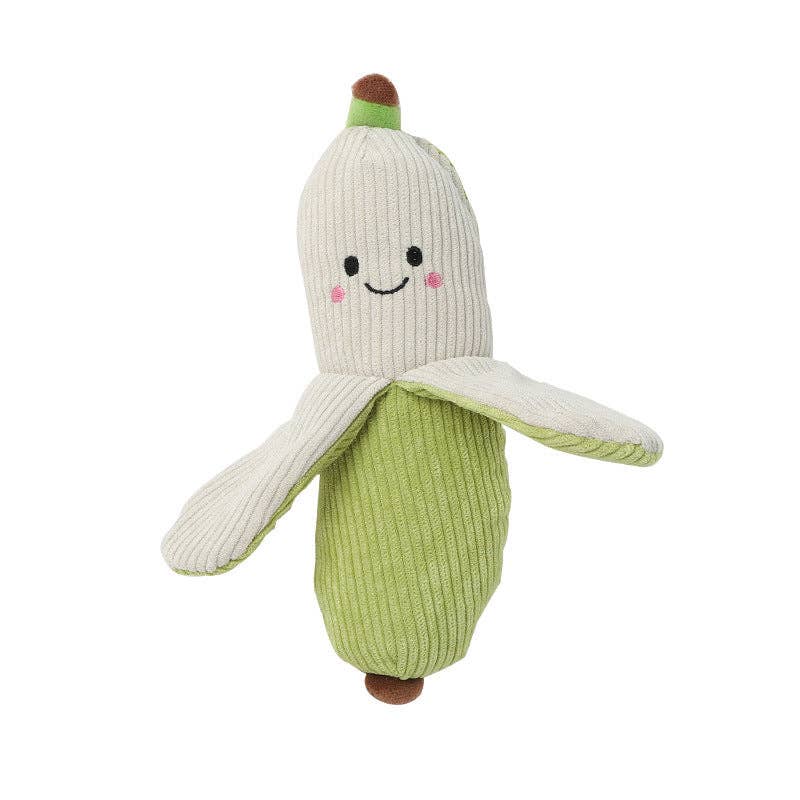 Cute Fruit Plush Dog Toy – Squeaky Chew Toy: Banana