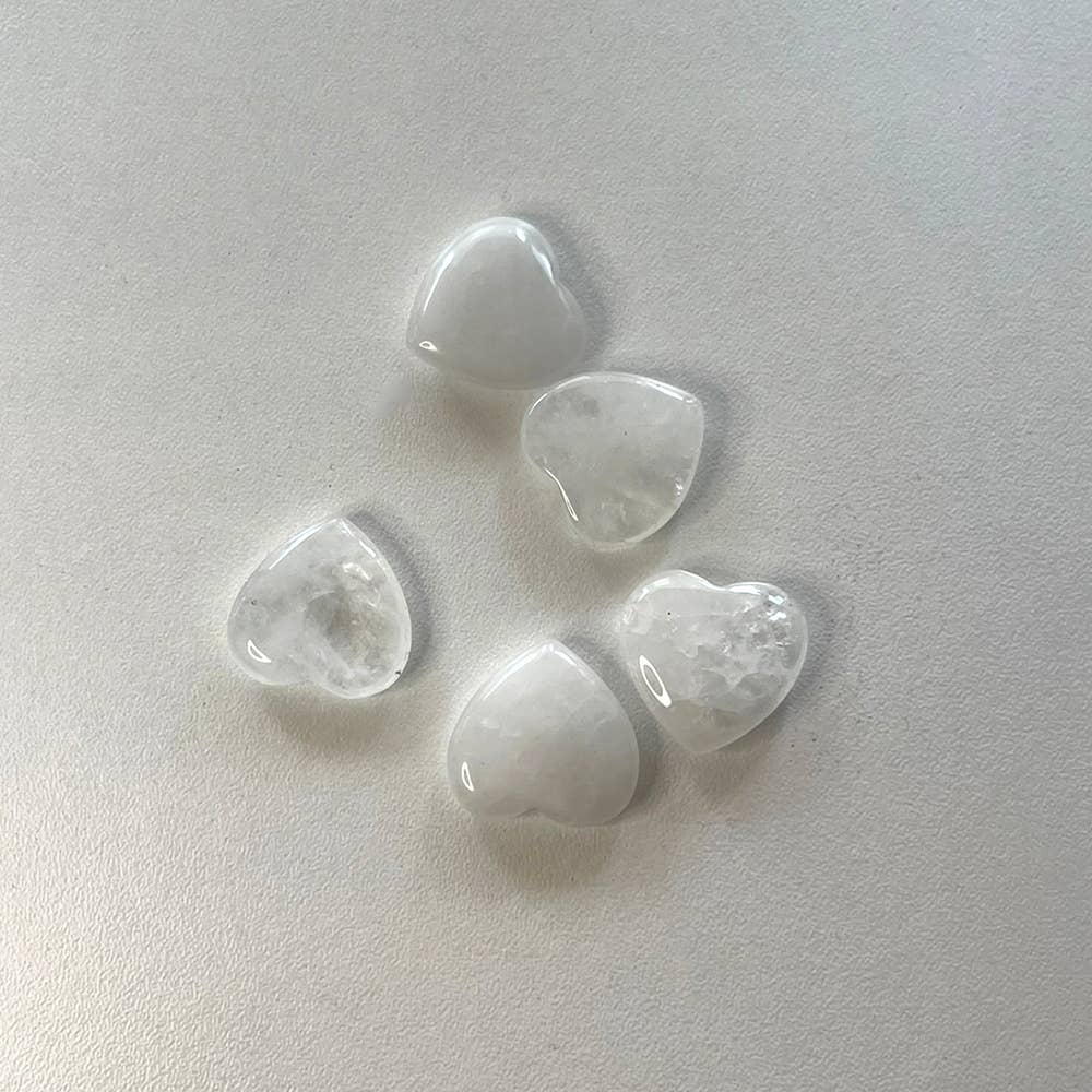 Mini Crystal Heart, 2cm: Clear Quartz