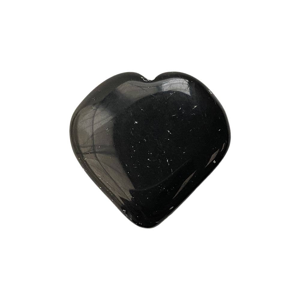 Small Crystal Heart, 3cm: Black Obsidian