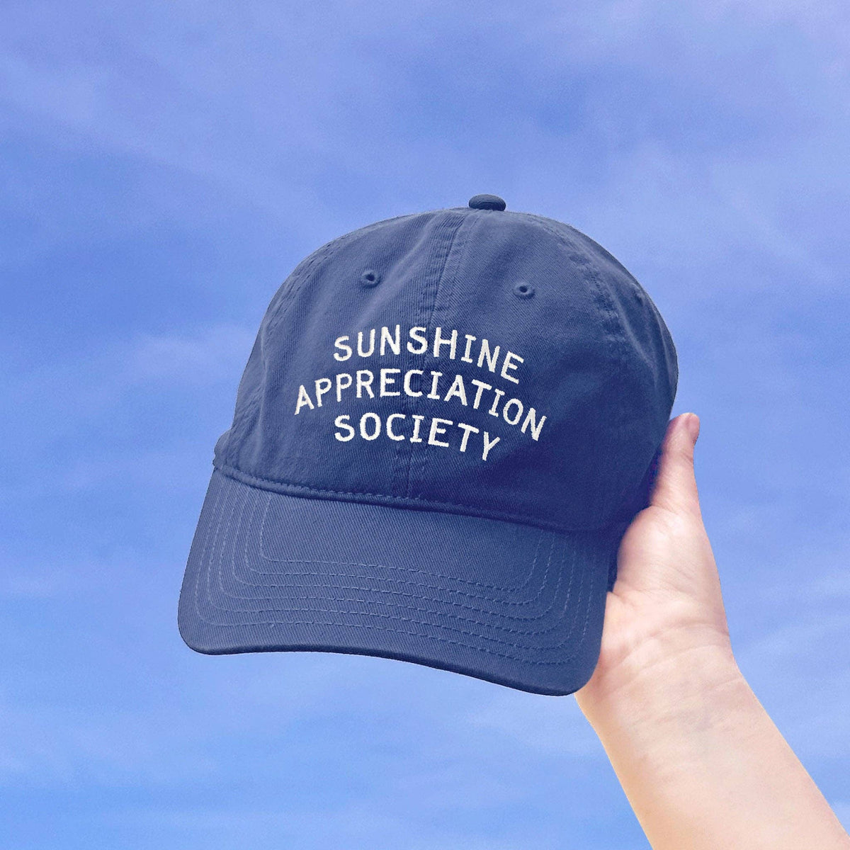 Sunshine Appreciation Society - Cotton Baseball Cap - Vintage Blue