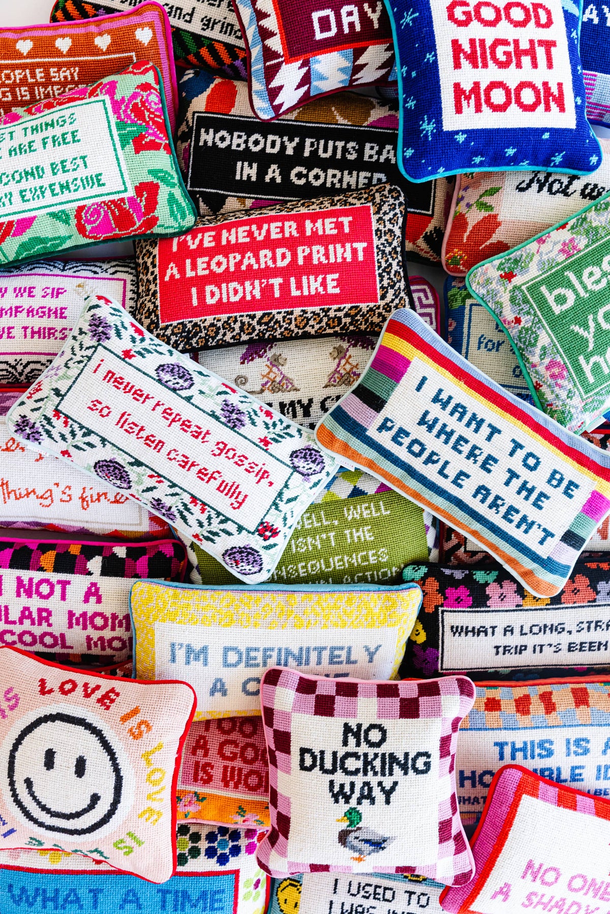 Where the People Aren&#39;t Needlepoint Pillow