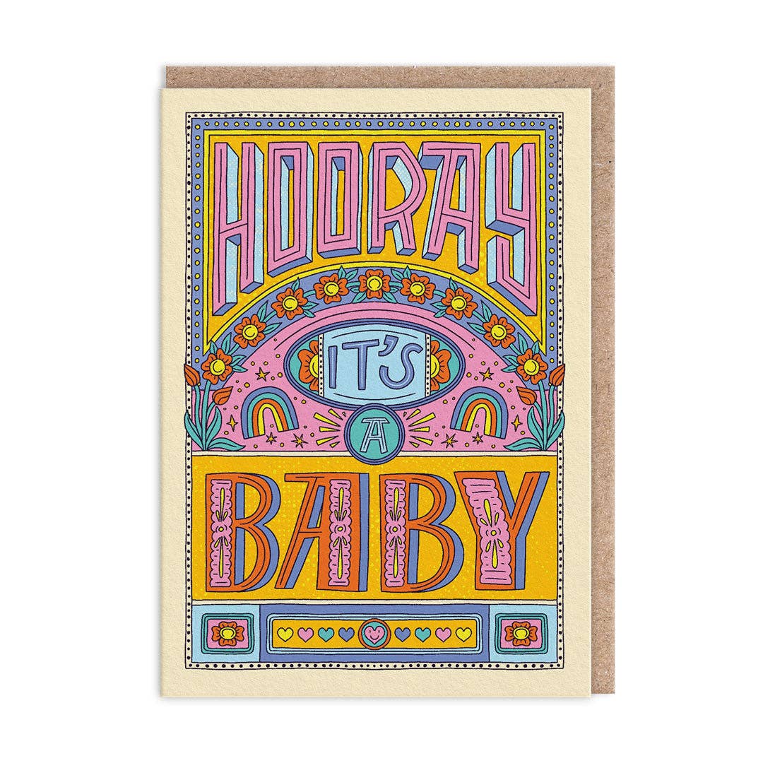 Hooray New Baby Greeting Card (14017)