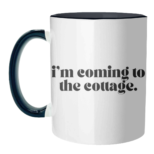 Mugs 'The Cottage' by Pink and Pip: Mug Colour Inner & Handle 11oz - Blue