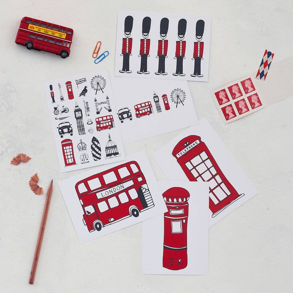 Pack Of 6 London Postcards