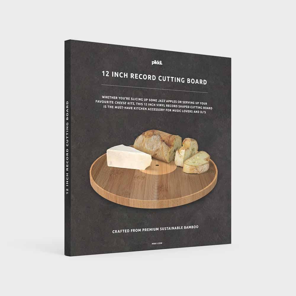 12&quot; Record Bamboo Chopping Board | Sustainable Cutting Board