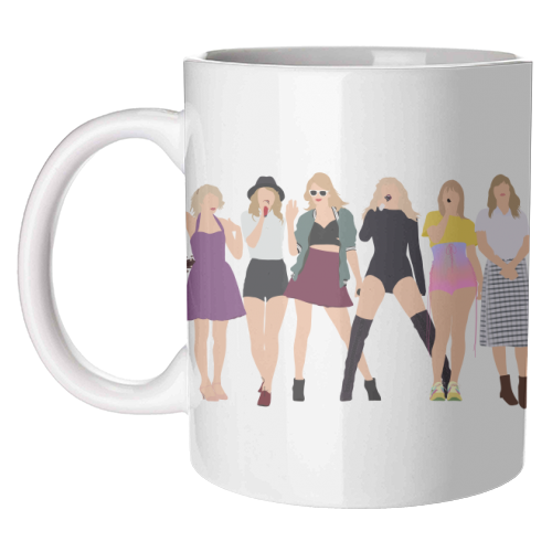 Mugs 'Eras' by Pink and Pip: Mug Colour Inner & Handle 11oz - Pink