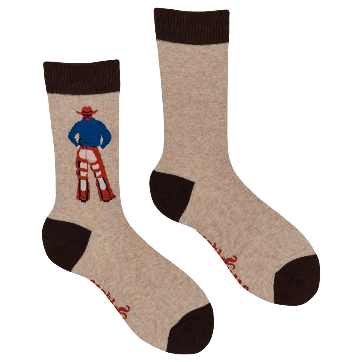 Cowboy Socks - Raw Hide: OATMEAL / L (UK 9-12 / EU 43-46 / US 10-13)