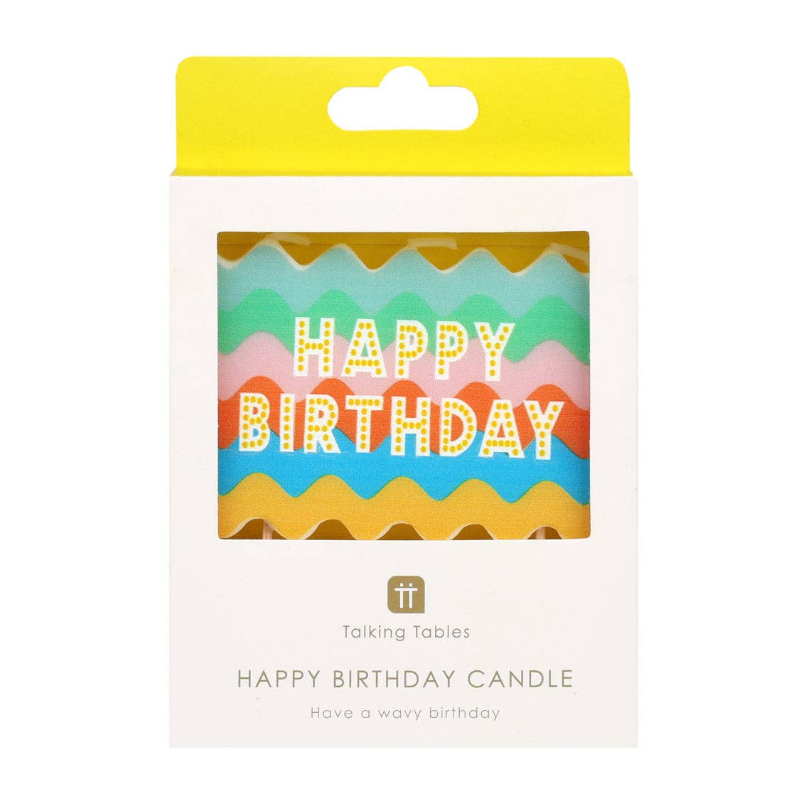 Colourful Wavy Block Birthday Candle | Birthday |