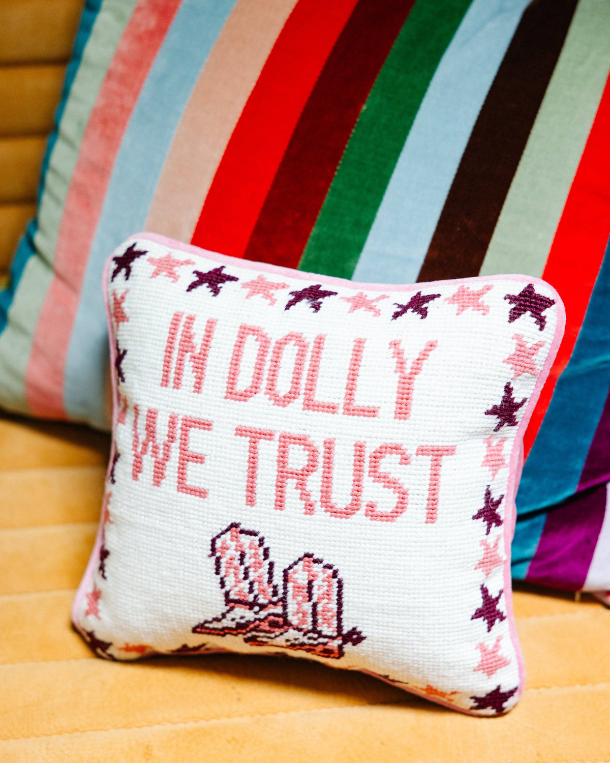 Trust Dolly Needlepoint Throw Cushion