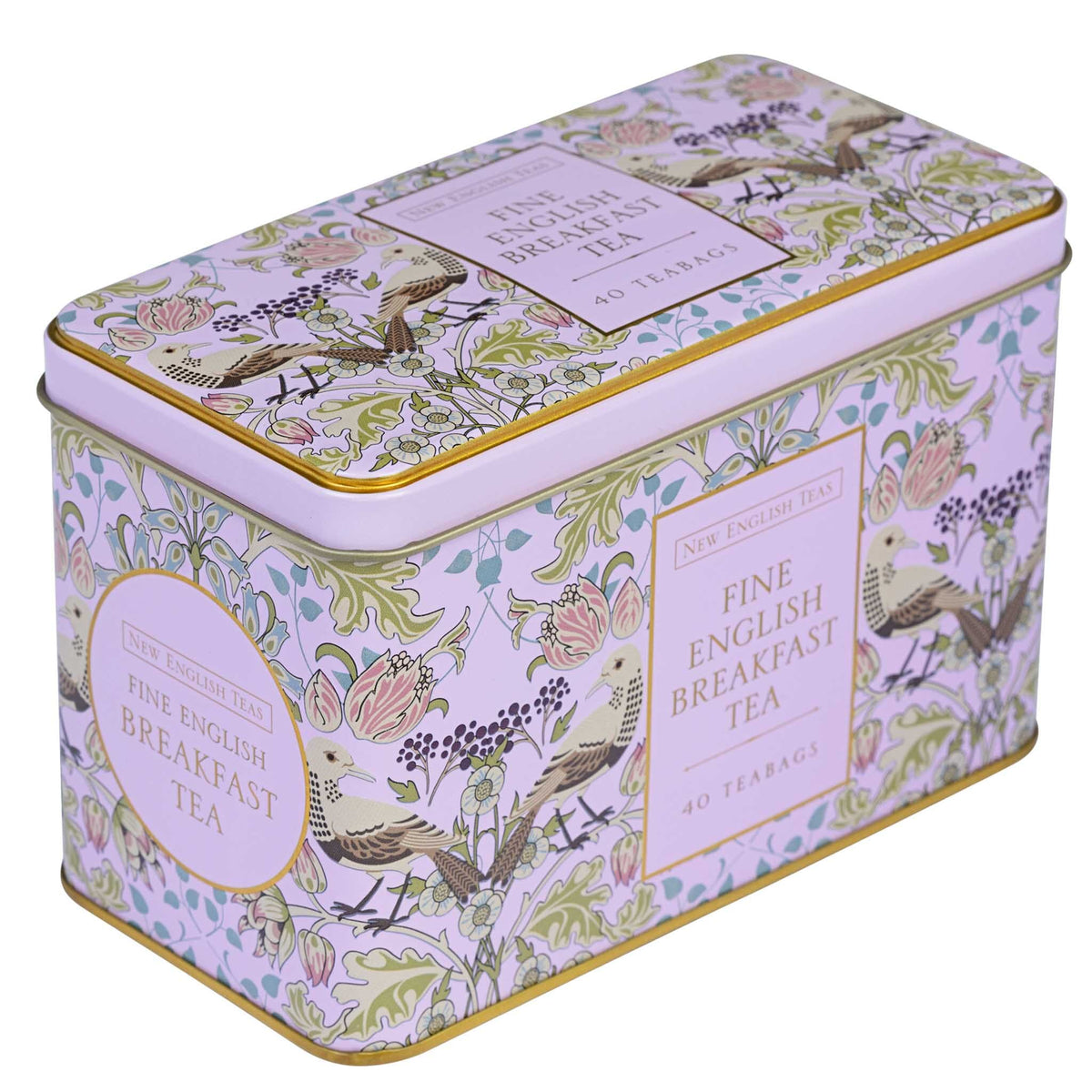 Song Thrush 40 Teabag Tin - English Breakfast - Pink