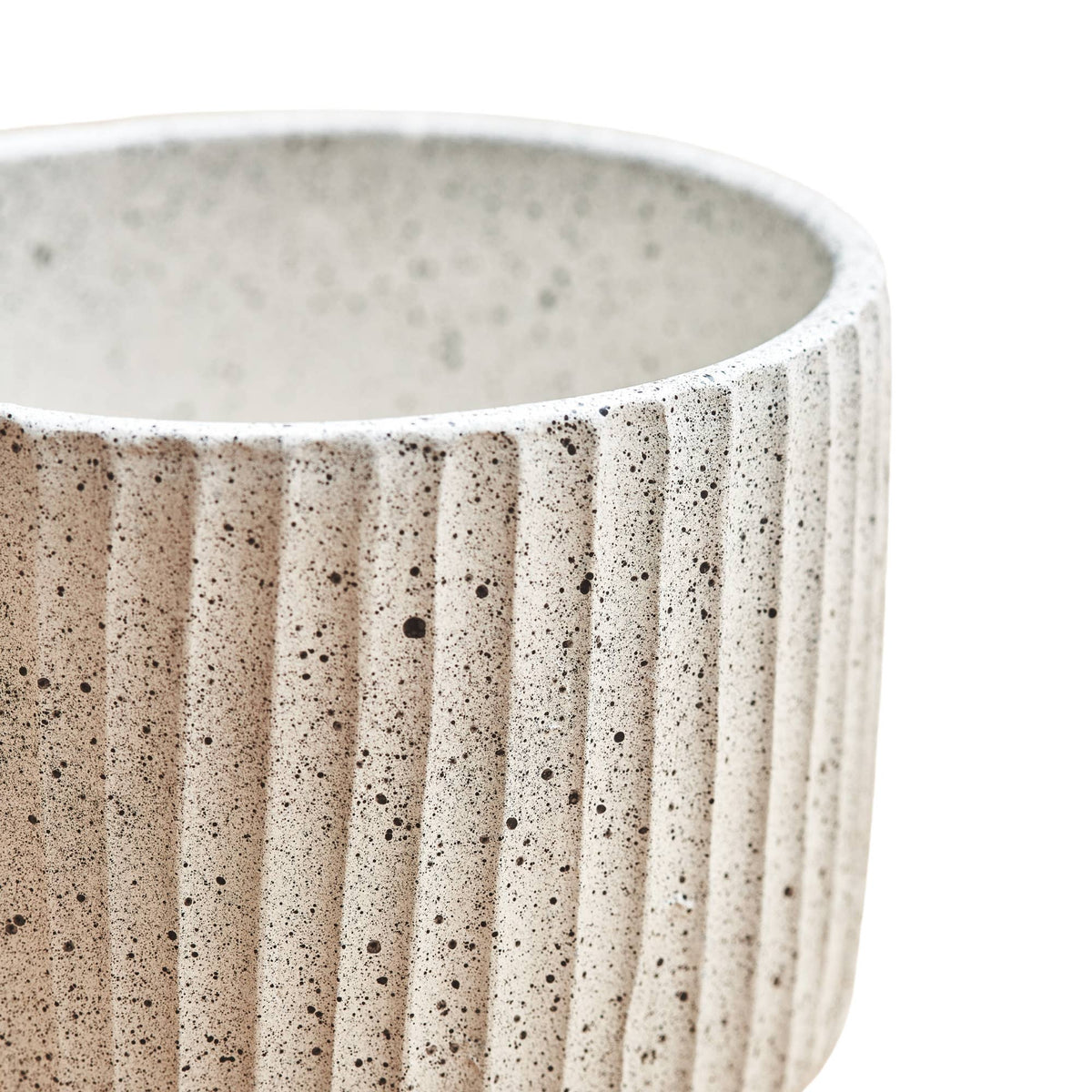 Solento Speckle Planter 20cm: Burgundy / Ceramic / English