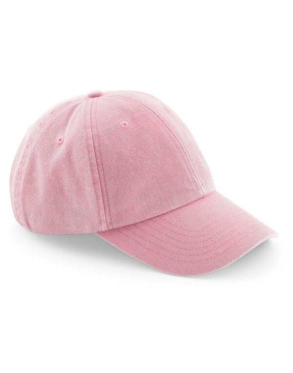 Beechfield Low Profile Vintage Cap | Unisex | Heavy Washed Cotton | 19 Colours | One Size: Vintage Black / One Size
