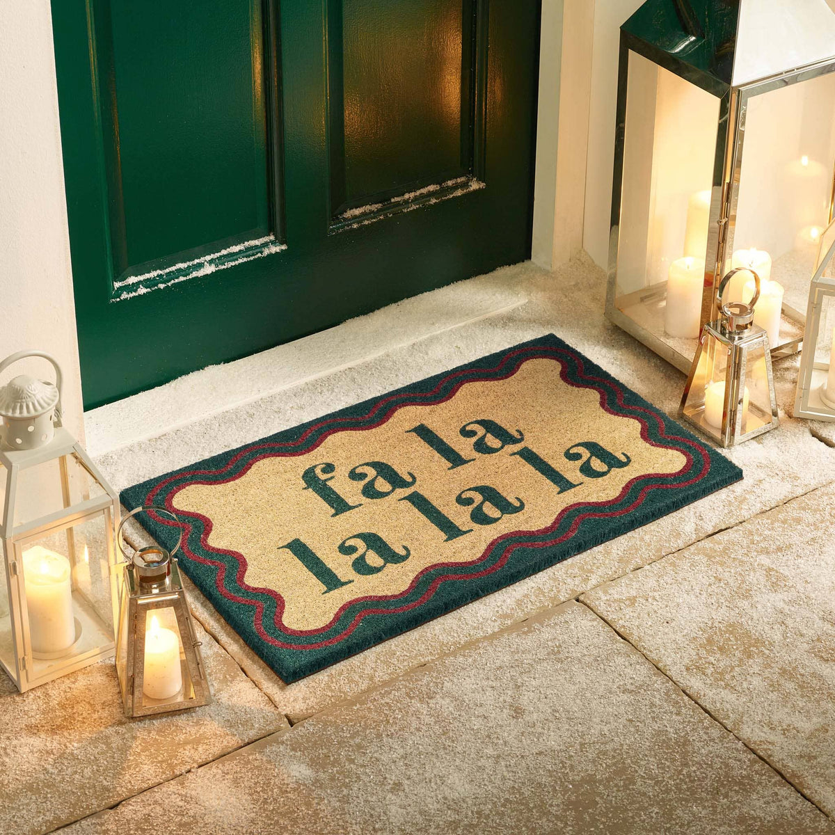 My Mat Printed Coir Doormat Fa La La La La: 45x75