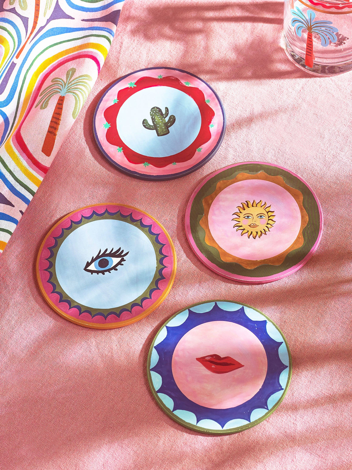 Eleanor Bowmer Set Of 4 Icon Cork Backed Coasters