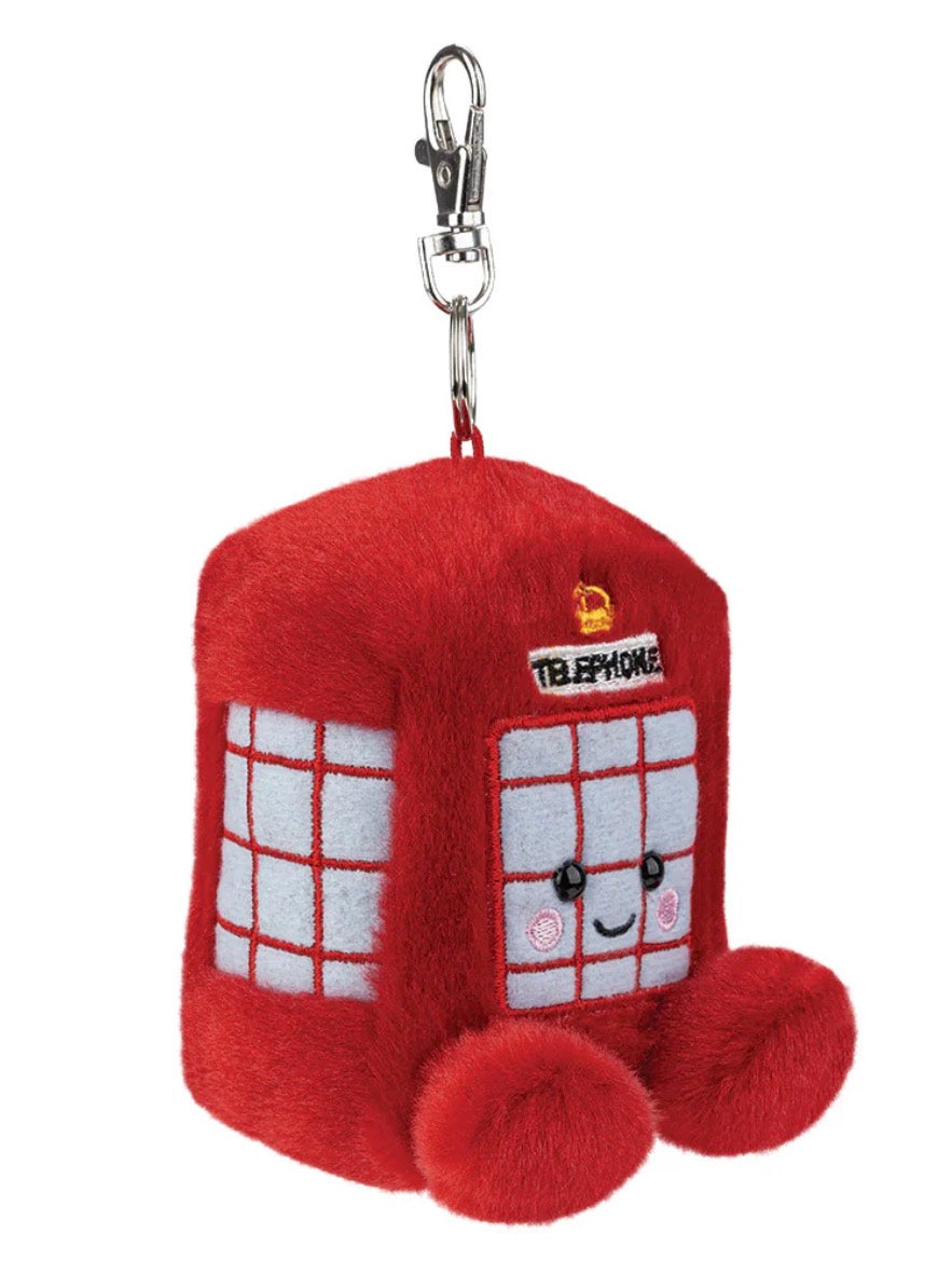 Palm Pal Hattie Telephone Box 4 Inch Clip On Plush Toy
