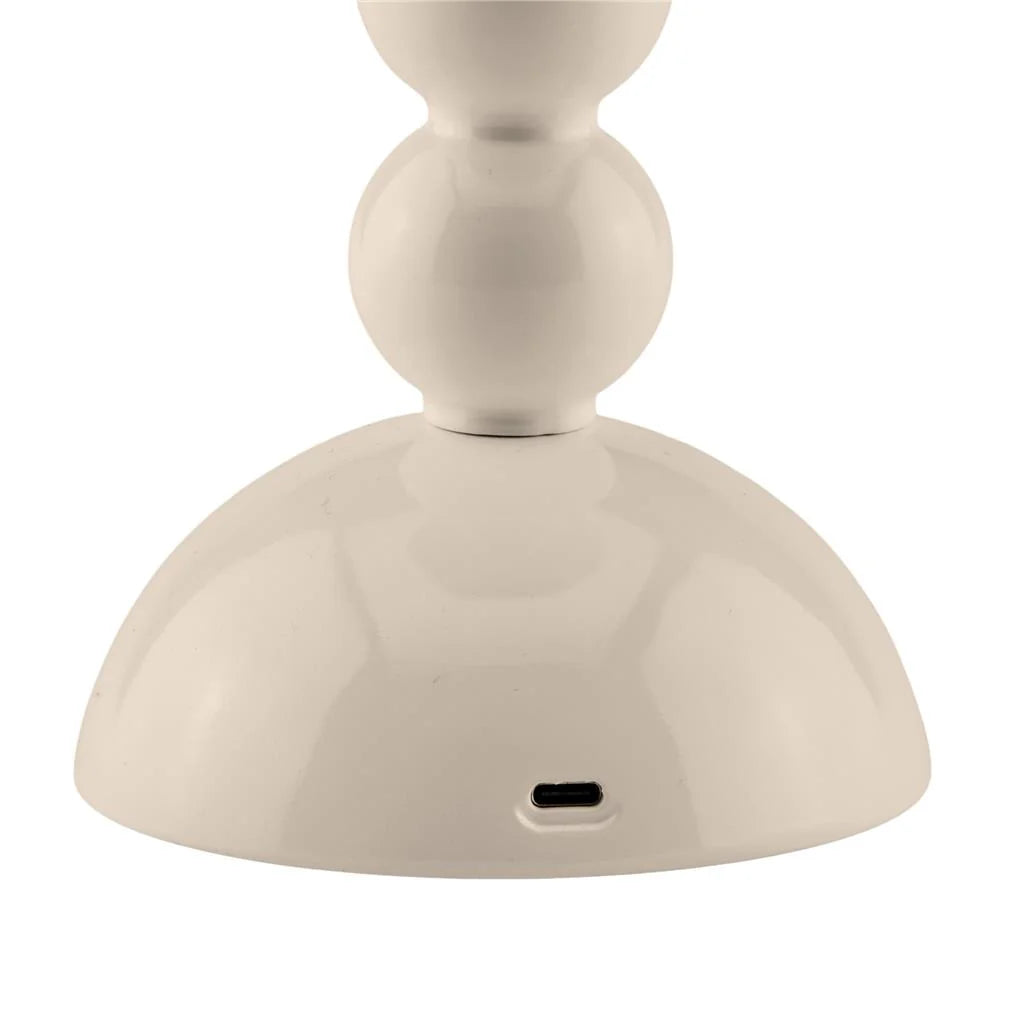 Cappuccino Lacquer Rechargeable Bobbin LED Lamp