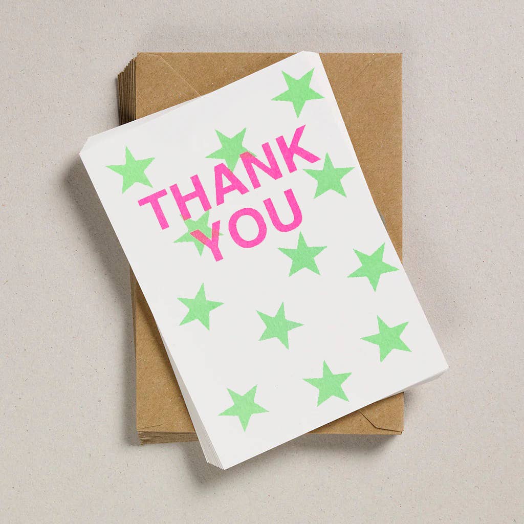 A6 Thank You Notecards - Acid Star