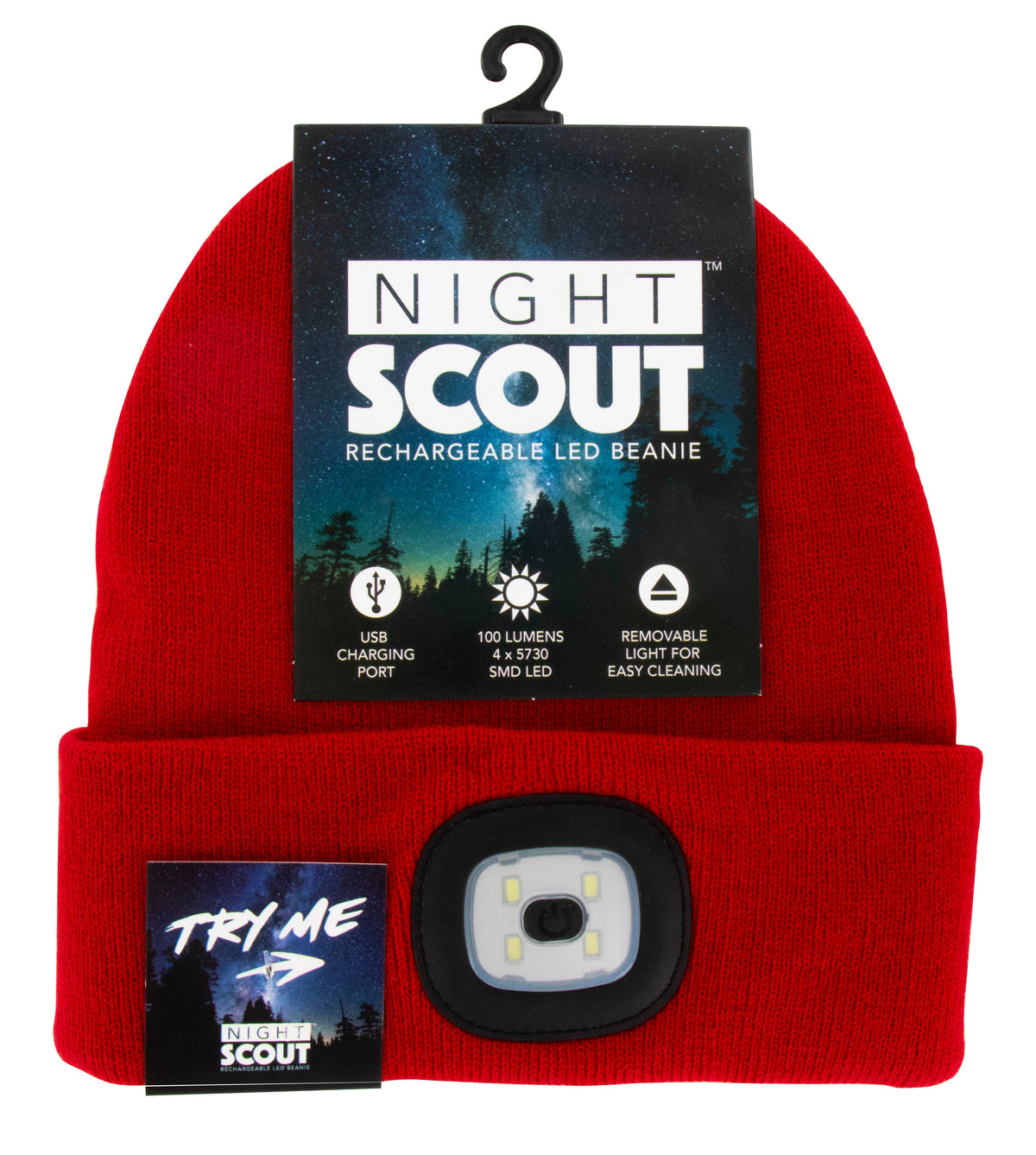 Night Scope Rechargeable LED Beanie Open Stock: Olive