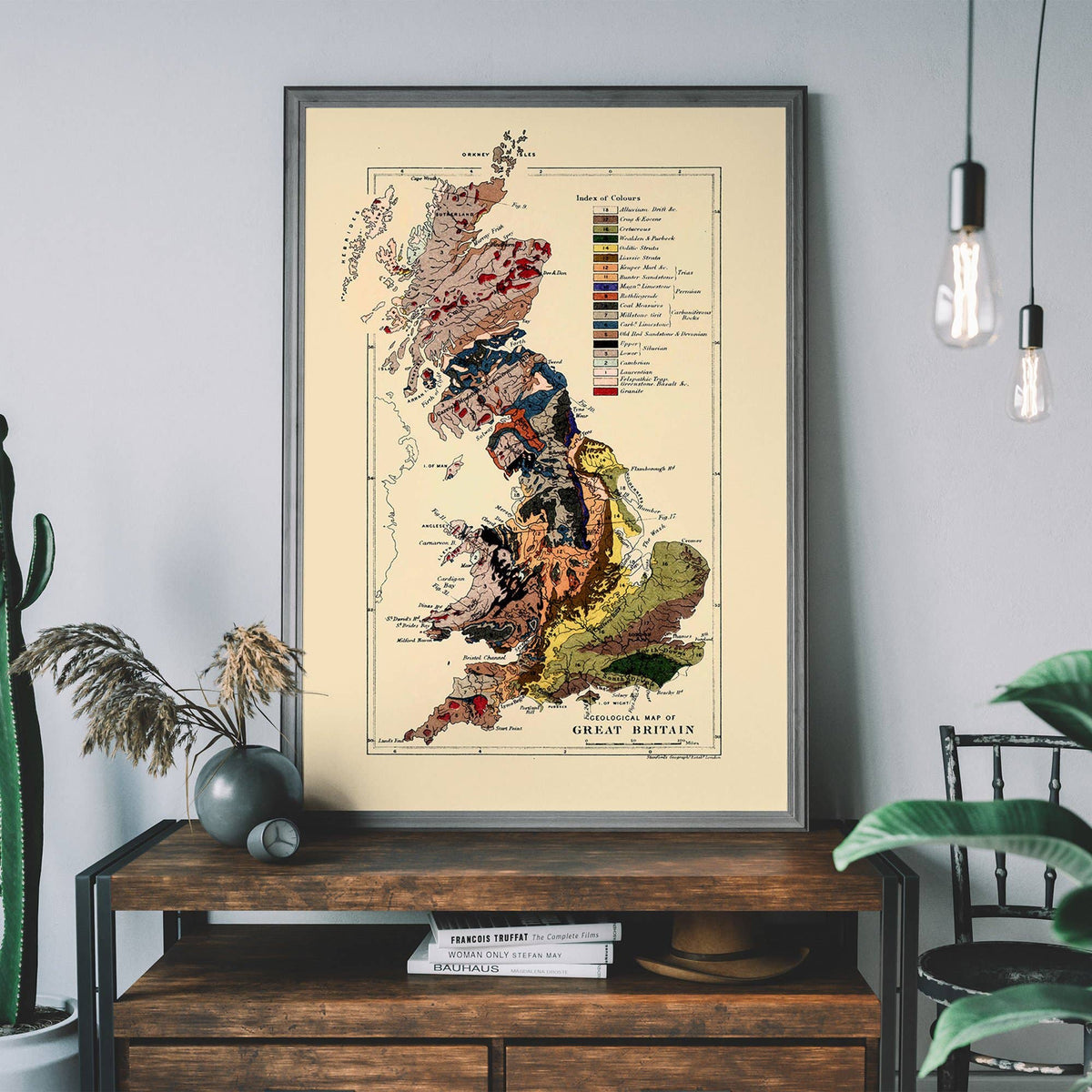 Great Britain Vintage Antique Map Print: Matte / 11 ¾ x 15 ¾ in | 30x40 cm