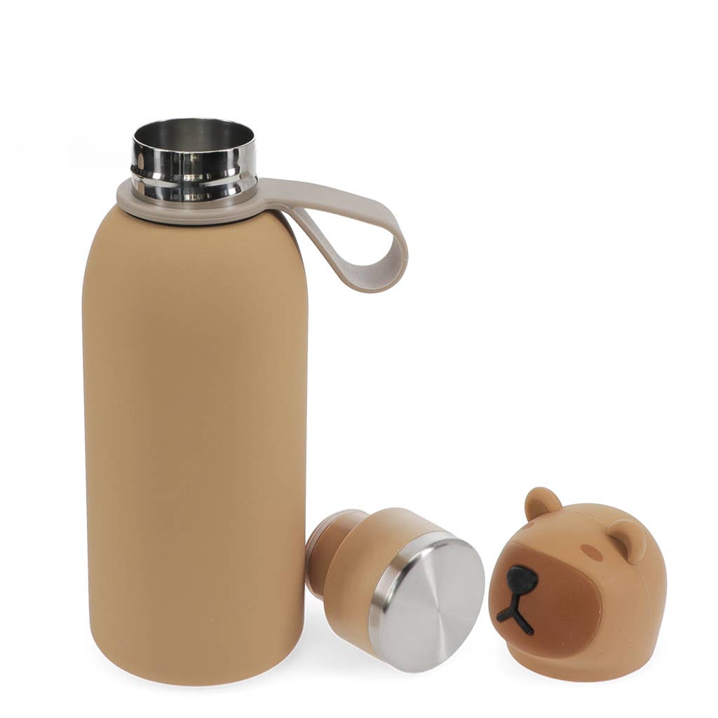 Children's animal head drinks bottle 350ml - Capybara