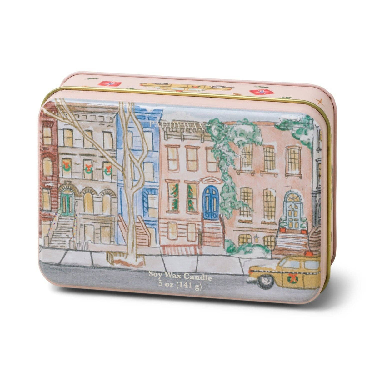 Paddywax Christmas Tin Brownstone - Tangerine & Clove