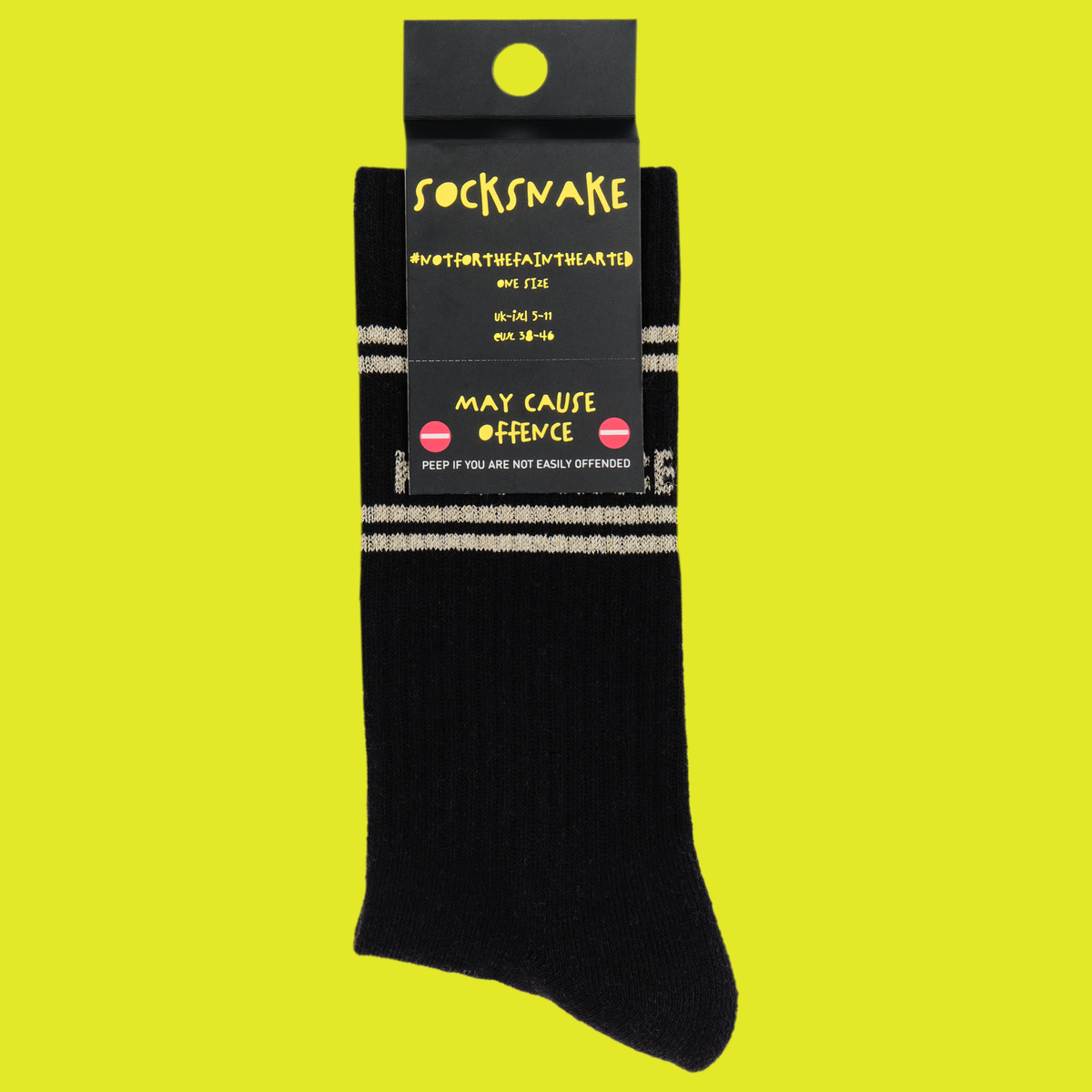 Sweary Sport Socks - Cunty Mc Cuntface: WHITE/BLACK / ONE SIZE (UK 5-11 / EU 38-45 / US 7-12)