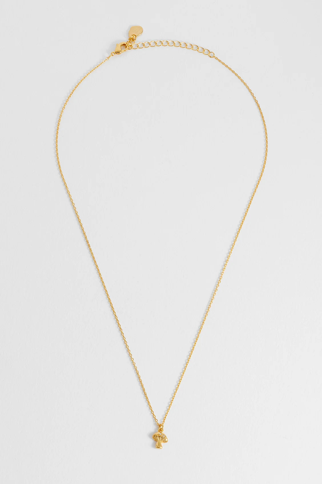 I Love You So Mush CZ Mushroom Gold Plated Necklace