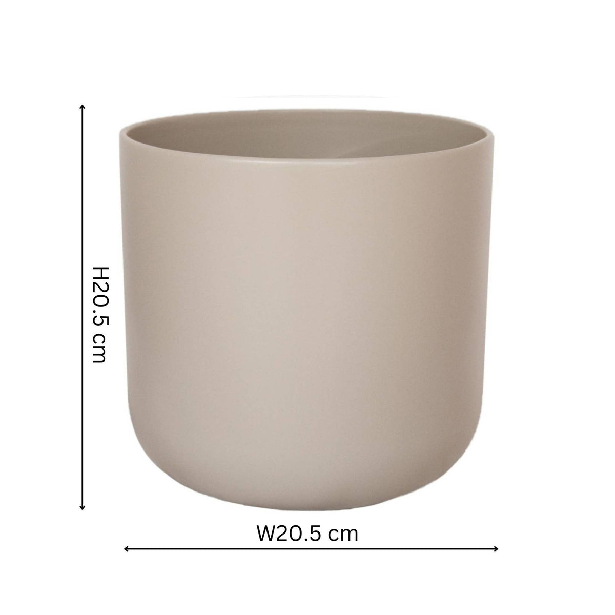 Lisbon Ceramic Indoor Planter H20.5cm D20.5cm: Anthracite