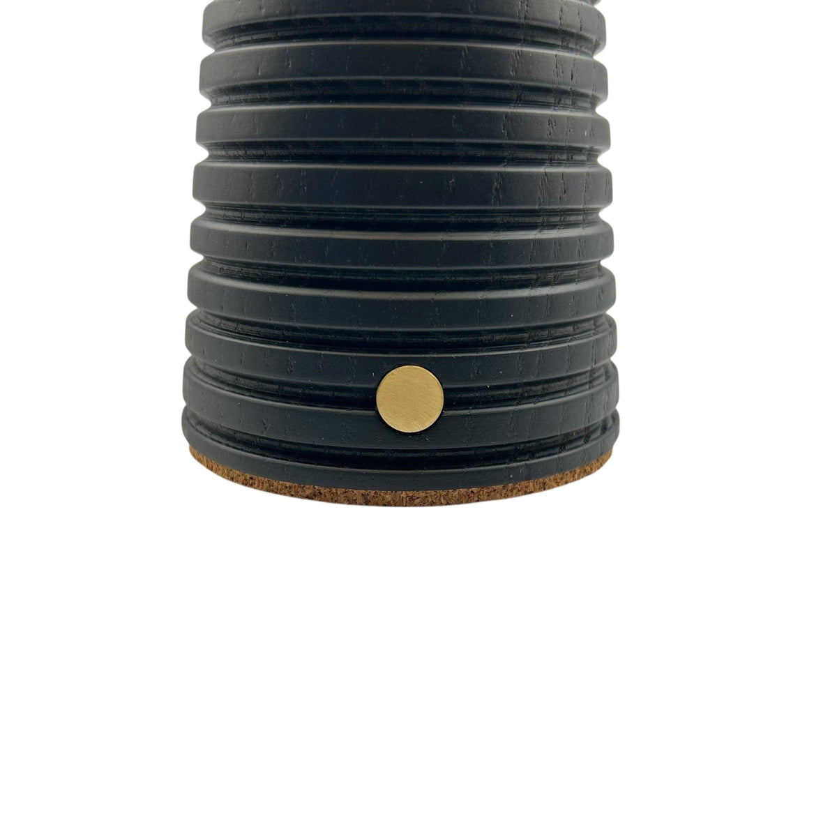 Small Deco Cone Lamp | Ribbed Charcoal