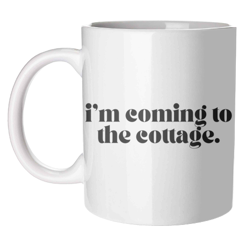 Mugs 'The Cottage' by Pink and Pip: Mug Colour Inner & Handle 11oz - Blue