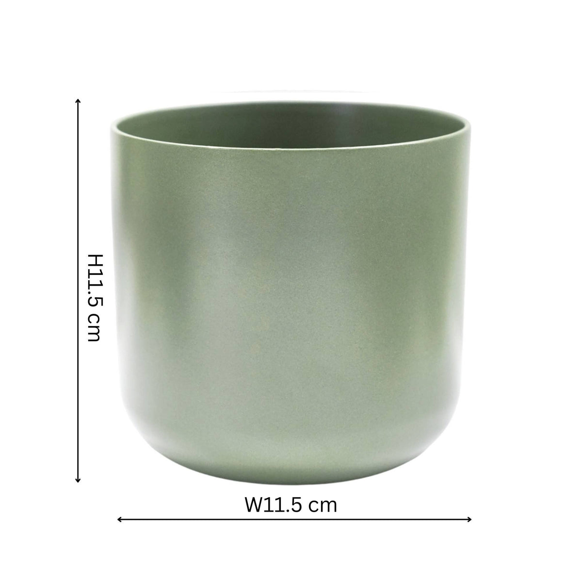 Lisbon Ceramic Indoor Planter H11.5cm D11.5cm: Light Grey
