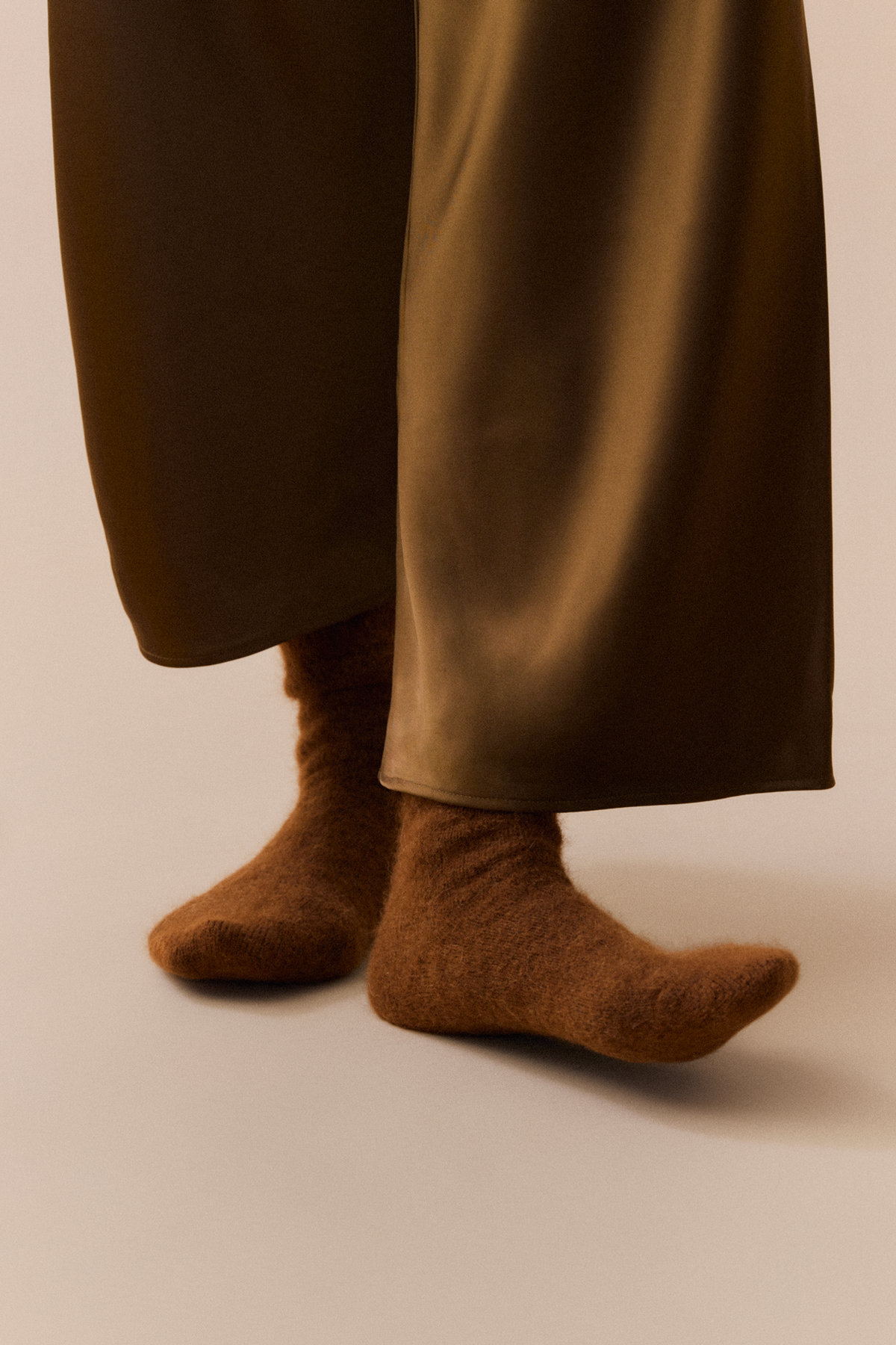 Chestnut Brown Ultra Soft Alpaca Socks: Large (UK 11-13)