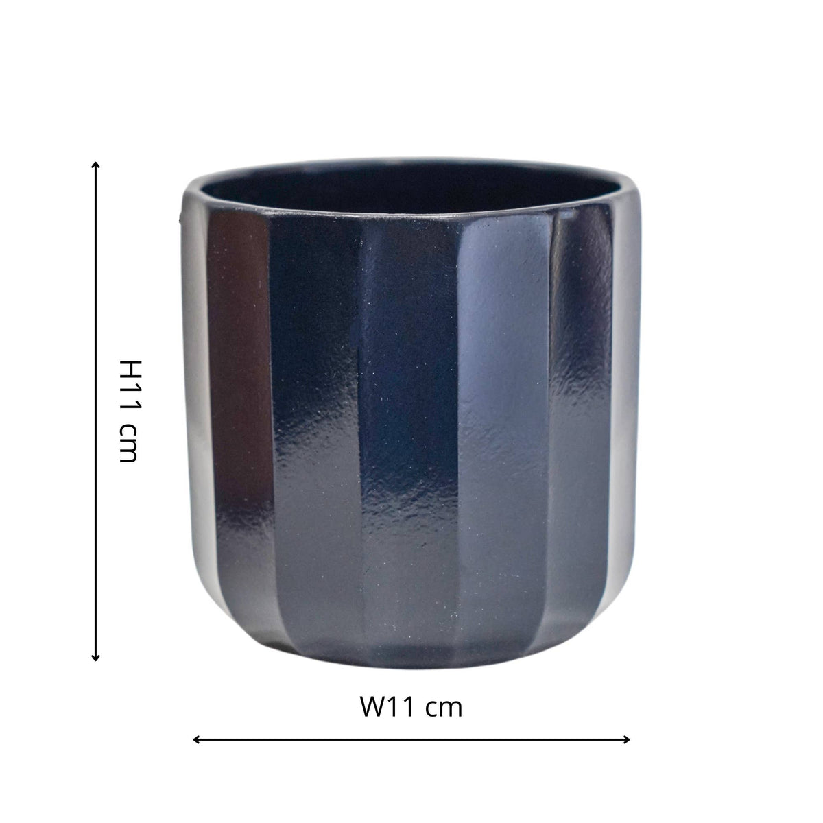 Positano Geo Planter: Ivory/ Off-white / 11 cm