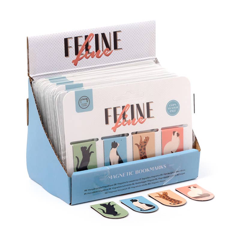 Feline Fine Cats (New) Magnetic Bookmark Set