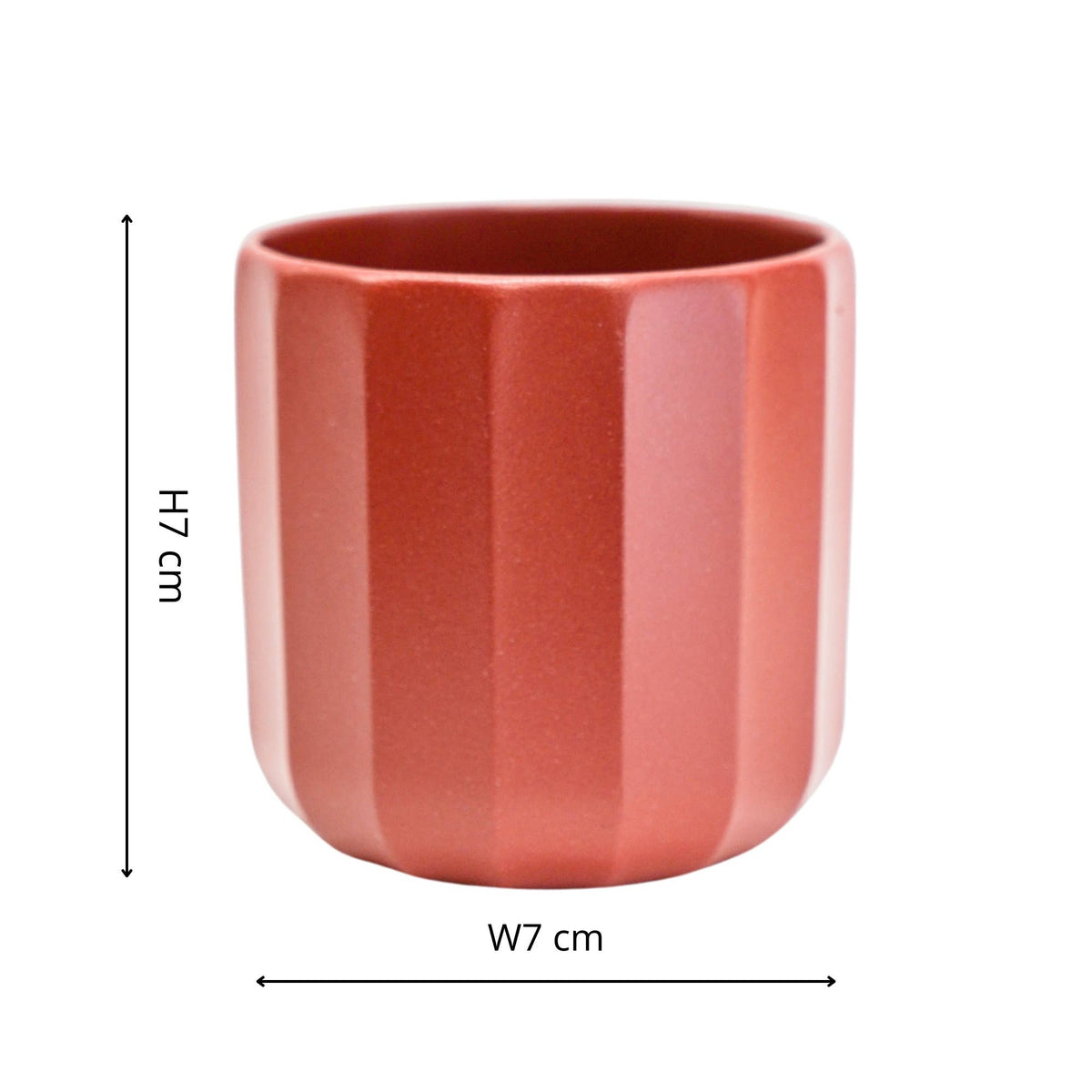 Positano Geo Planter: Burnt Orange / 11 cm